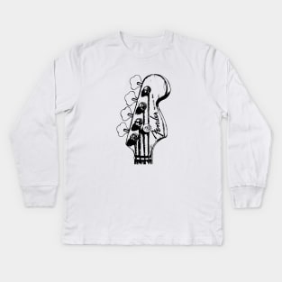 Guitar desing fender Kids Long Sleeve T-Shirt